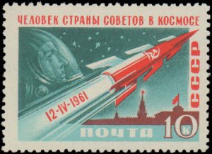 Russia #2463-2465, Complete Set(3), 1961, Space, Never Hinged