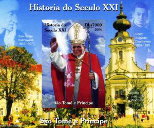 Sao Tome & Principe 2004 Pope John Paul II Deluxe s/s mnh.vf