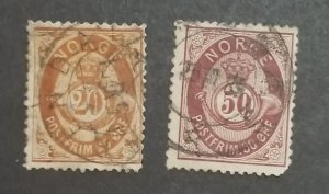 NORWAY Scott 27 30 Used Stamp Lot T4704