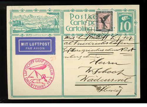 1929 Germany Graf Zeppelin Cover Middle East flight