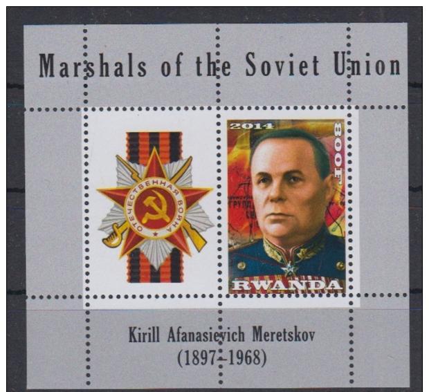 RWANDA SHEET MARSHALS SOVIET UNION A7