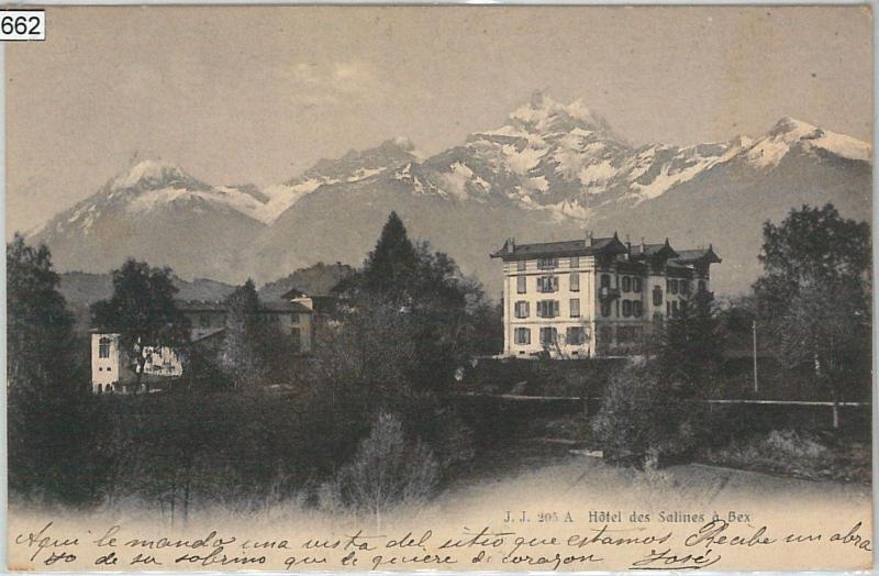 57662  -  SWITZERLAND -  Vintage Postcard - Vaud: Bex 1905