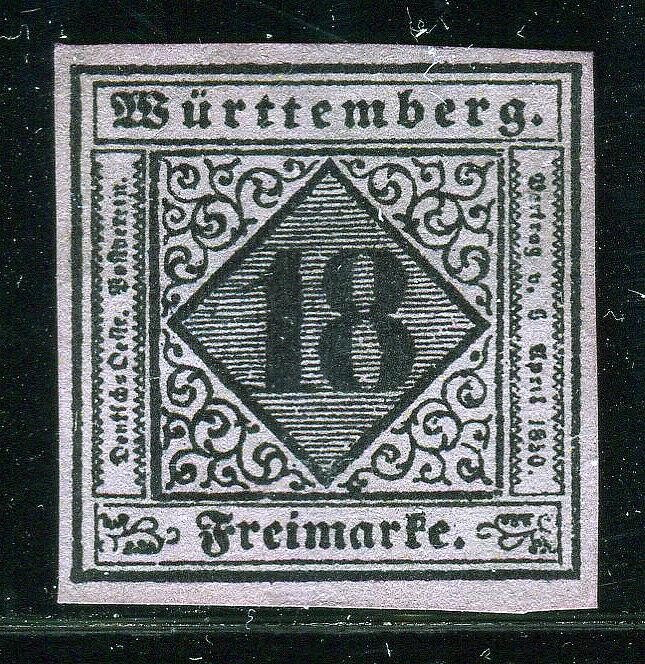 EKF Lot 2004 German State 1851 Michel Wurttemberg 5 reprint Faux