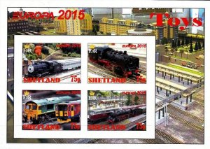 SHETLAND - 2015 - Europa,  Toys - Imp 4v Sheet - M N H-Private Issue
