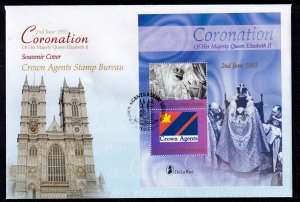 Crown Agents 2003 Queen Elizabeth II QEII Coronation Anniversary Souvenir Cover