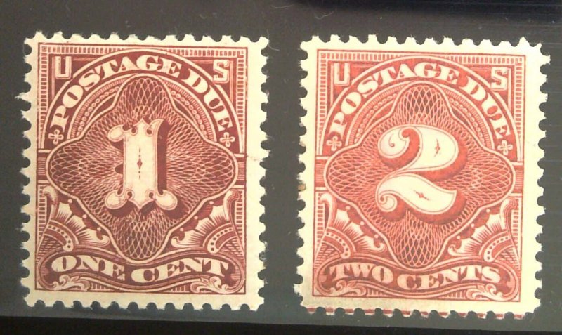 Scott #J38-9 - Deep Claret - Postage Due - HR OG - Lot - 1895