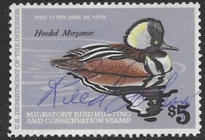 US RW 45 1978  $ 5.00  fed.duck stamp    VF Used