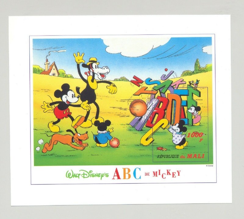 Mali #800 Disney, Mickey, ABC 1v S/S Imperf Proof