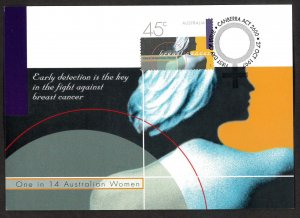 AUSTRALIA - SC#1625 Breast Cancer Awareness (1997) Maximum Card