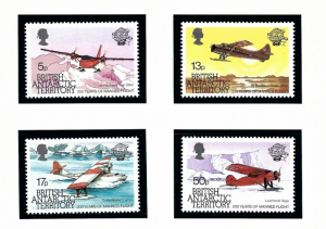 British Antarctic Terr 117-20 MNH 1983 Manned Flight Bicentennial