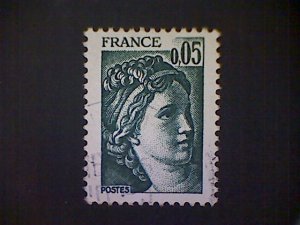 France, Scott #1562, used(o), 1978, Sabine definitive, 0.05frs, slate green