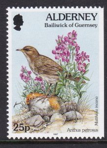 99a Alderney 1997 Flowers @ Fauna Booklet Single MNH