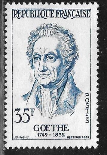 France 863: 35f Johann-Wolfgang von Goethe, unused, gum dist., F-VF