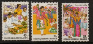 COCOS (KEELING) ISLANDS SG108/10 1984 COCOS-MALAY CULTURE MNH