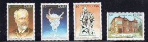 CUBA #3540-3543  1993  PETER TCHAIKOUSKY    VF NH  O.G