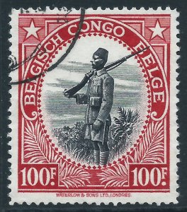 Belgian Congo, Sc #227, 100fr Used