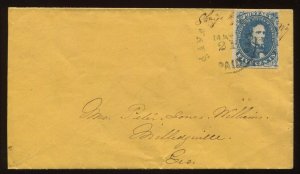 Confederate States 4 Used Tied by Black SAVANNAH GA PAID CCL on Cover LV4449