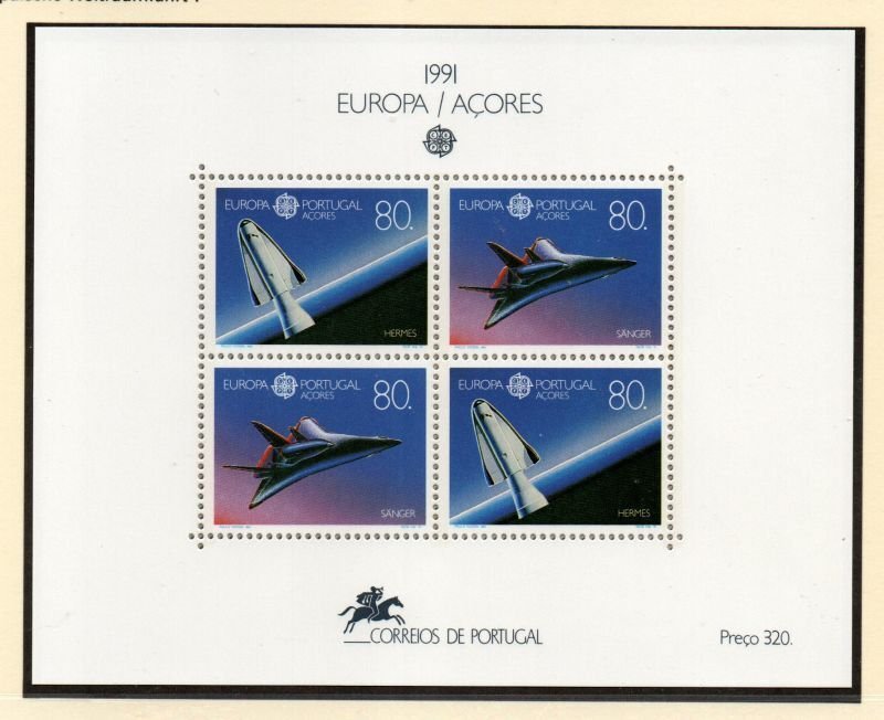 Portugal  Azores Sc 396 1991  Europa stamp sheet mint NH