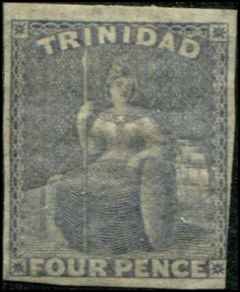 Trinidad SC# 15 Britannia 4p Imperf  MH