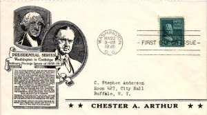 #826 Chester Arthur Prexie Presidential – Anderson Cachet Addressed to Ande...