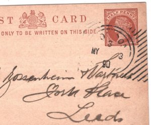 GB *HOSTER* MACHINE TRIAL Postal Stationery QV Card 1890 London {samwells}KA563