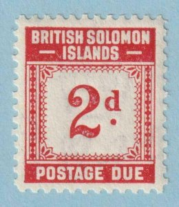 BRITISH SOLOMON ISLANDS J2 POSTAGE DUE  MINT NEVER HINGED OG ** EXTRA FINE - TUK