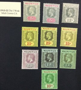 MOMEN: MAURITIUS SG # MINT OG H £ LOT #226453-5478