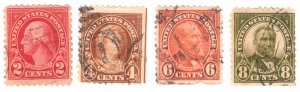 United States Scott #554,556,558,560 USED PH NG nice set good color.