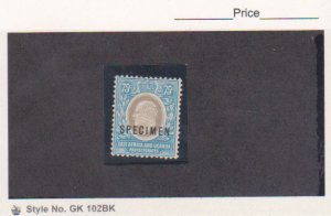 BRITISH EAST AFRICA Scott # 39 SG42 75c Blue-Brown SPECIMEN MHOG