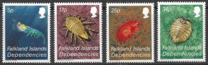 Falkland Islands Dependencies Scott 1L76-1L79 MNH Crustaceans Set of 1984