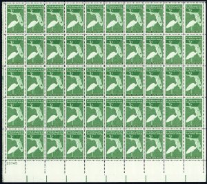 Florida Everglades Sheet of Fifty 3 Cent Postage Stamps Scott 952