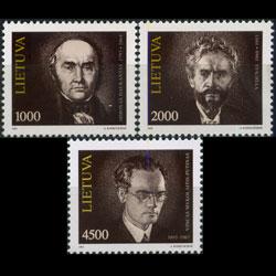 LITHUANIA 1993 - Scott# 446-8 Famous Persons Set of 3 NH