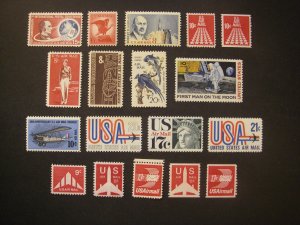 Scott C66 - C83, MNH Airmail Mini-collection of singles, Beautiful Group