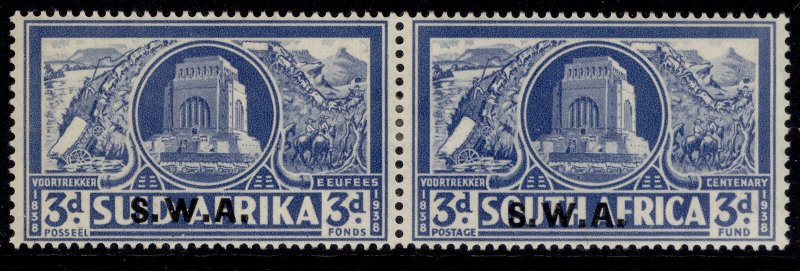 SOUTH WEST AFRICA GVI SG108, 3d + 3d bright blue, M MINT. Cat £55. 