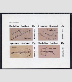 EYNHALLOW 1982 (Scotland) Musical Instruments Sheet 4 values Imperforated mnh.vf