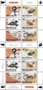 Botswana - 2021 Scorpions Sheetlet MNH**