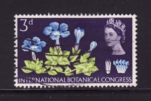 Great Britain 414 U Queen Elizabeth II, Spring Gentian