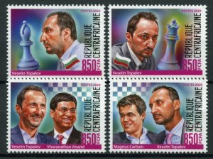 Central African Rep Chess Stamps 2020 MNH Veselin Topalov Sports Games 4v Set