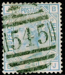 SG142, 2½d blue PLATE 19, USED. Cat £45. BJ