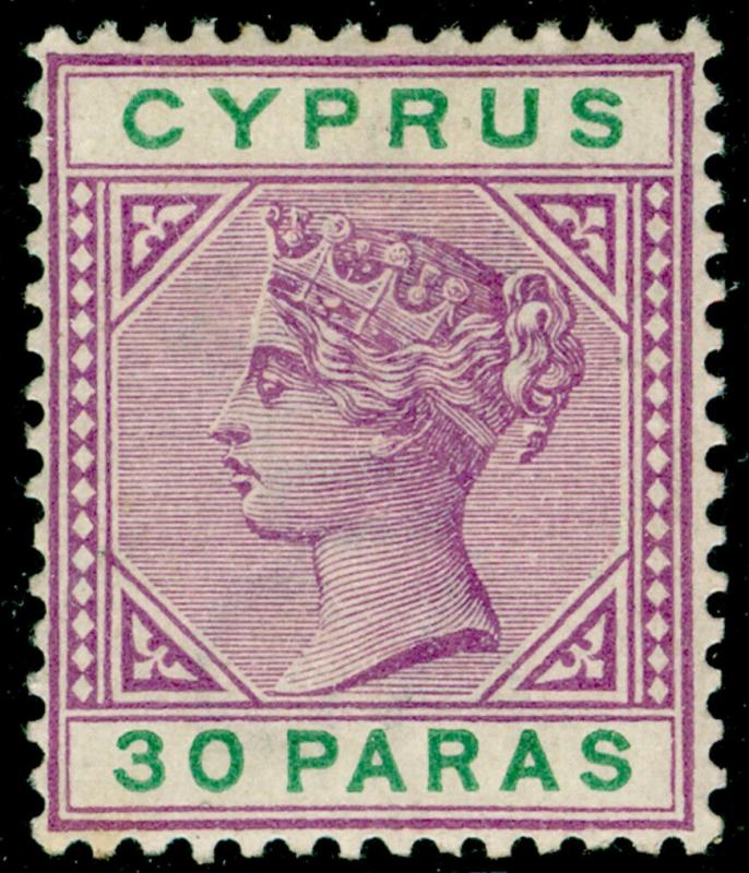 CYPRUS SG41, 30pa brt mauve & green, M MINT.