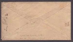 **CSA Cover, SC# 1 Lynchburg, VA, Due 5, Manuscript Cancel