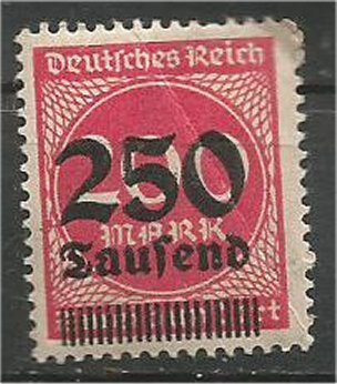 GERMANY, 1923, MNH  250th m on 200m Surcharged Scott 256