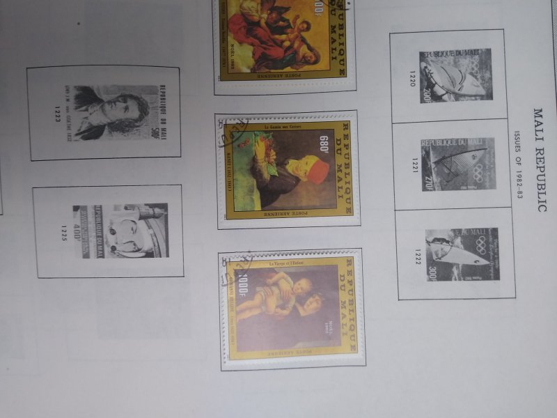 collection on pages Mali 1977-83 scattered most CTO PS: CV $103