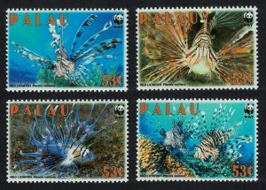 Palau WWF Red Lionfish 'Pterois voltans' 4v 2009 MNH SC#992 SG#2379-2382