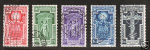 Italy Sc 310-314 used 1933 Holy Year cplt. F-VF