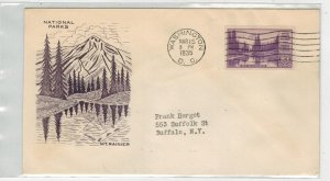 1935 NATIONAL PARKS SERIES JAMES FARLEY IMPERFORATE758 MOUNT RAINIER GRIMSLAND