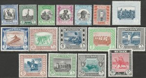 Sudan, #99-114  Mint Hinged From 1951   (short set-missing #98)