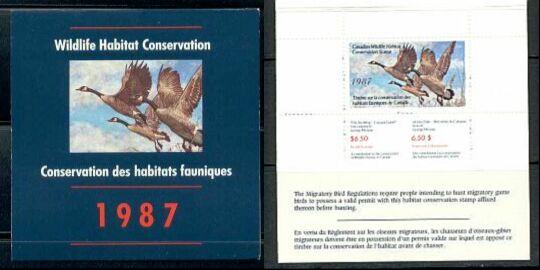 Canada Stamp #CAN 3 Wildlife Habitat Conservation 1987 Bklt.