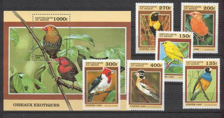 Benin 1120-26 MNH Birds SCV7.75