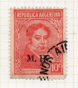 Argentina 1936-38 Early Official MH Optd Issue Fine Used 10c. 188375